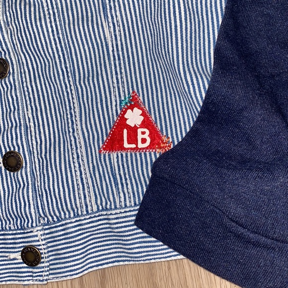 🆕 Lucky Brand Girls Stripe Jean Jacket Size 6X - Picture 3 of 9